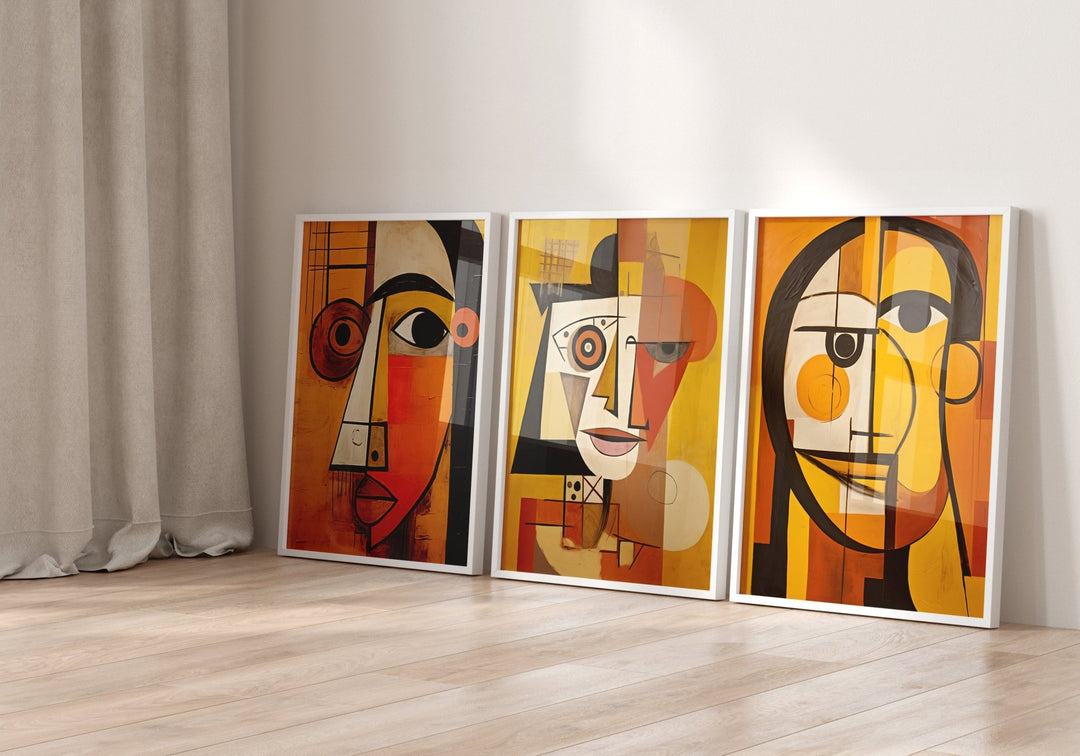 Orange Trio Wall Prints by Pablo Picasso - Style My Wall