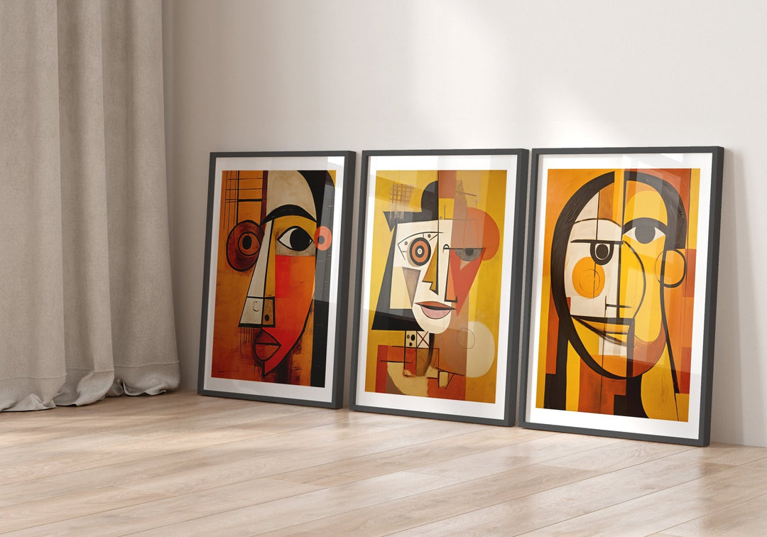 Orange Trio Wall Prints by Pablo Picasso - Style My Wall