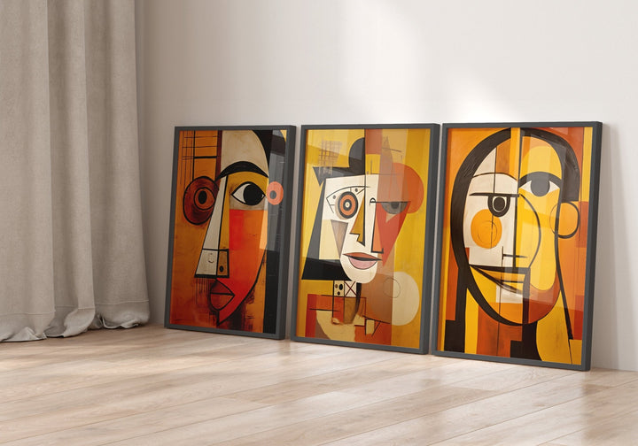 Orange Trio Wall Prints by Pablo Picasso - Style My Wall