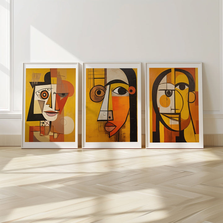 Orange Trio Wall Prints by Pablo Picasso - Style My Wall