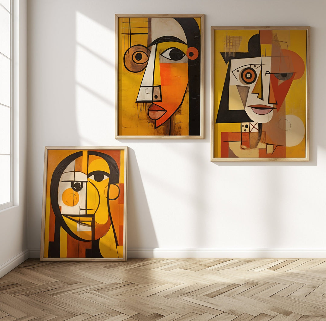 Orange Trio Wall Prints by Pablo Picasso - Style My Wall