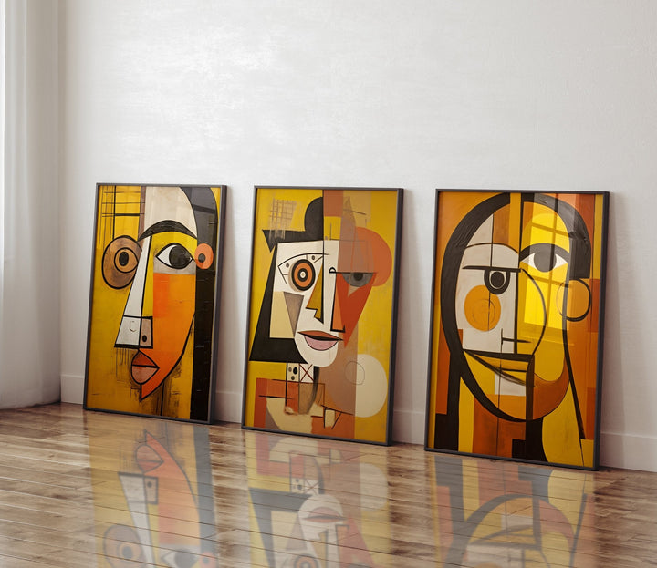 Orange Trio Wall Prints by Pablo Picasso - Style My Wall