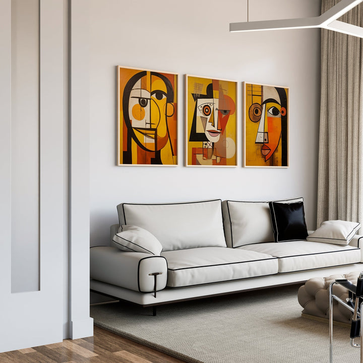 Orange Trio Wall Prints by Pablo Picasso - Style My Wall