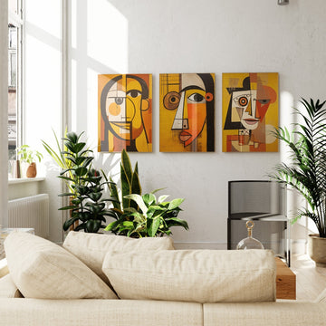 Orange Trio Wall Prints by Pablo Picasso - Style My Wall