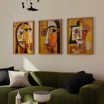 Orange Trio Wall Prints by Pablo Picasso - Style My Wall