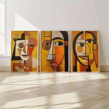 Orange Trio Wall Prints by Pablo Picasso - Style My Wall