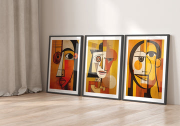 Orange Trio Wall Prints by Pablo Picasso - Style My Wall