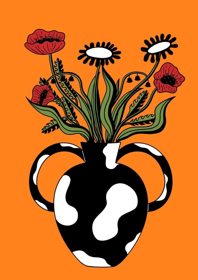 Orange Vase By Lisa Goebel