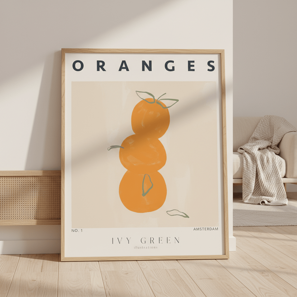 Oranges by Ivy Green Illustrations wall - art - picture - poster