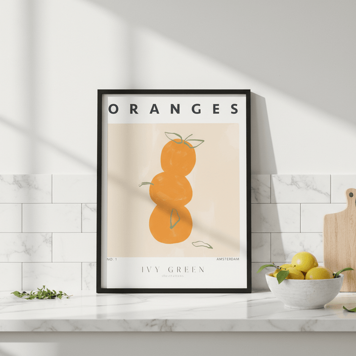 Oranges by Ivy Green Illustrations wall - art - picture - poster