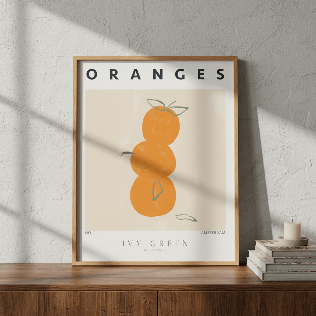 Oranges by Ivy Green Illustrations wall - art - picture - poster