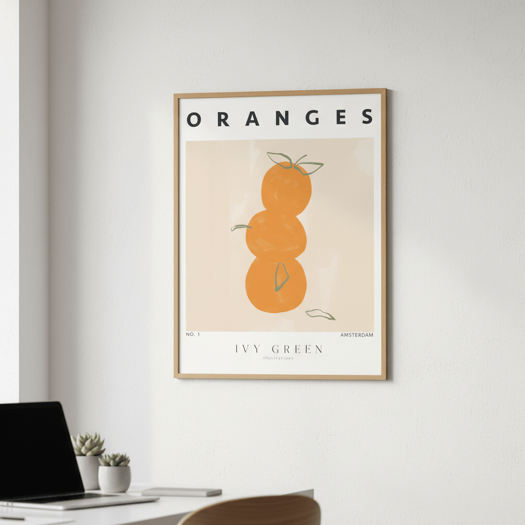 Oranges by Ivy Green Illustrations wall - art - picture - poster