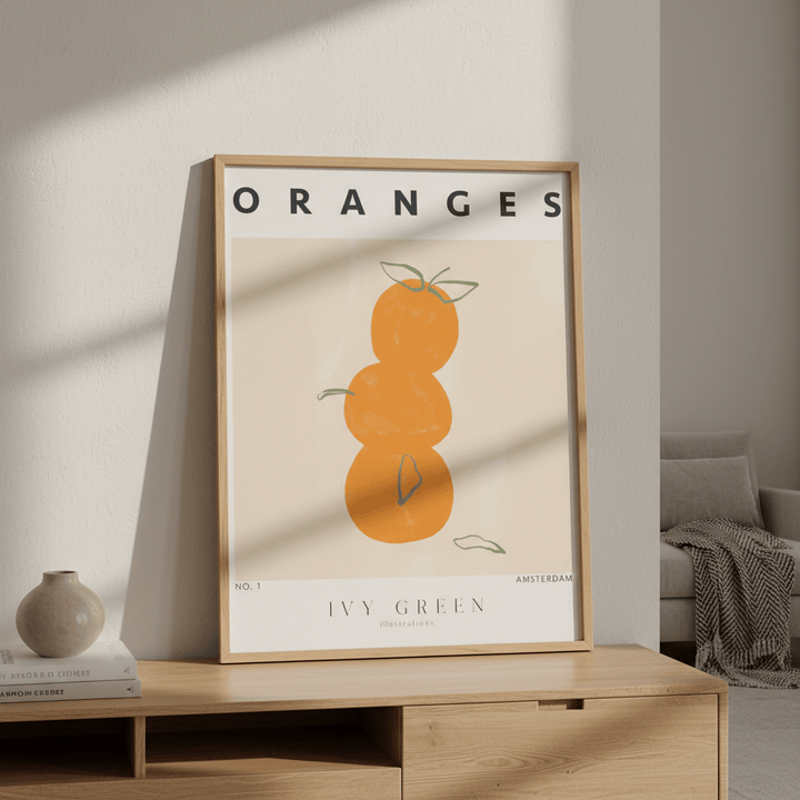 Oranges by Ivy Green Illustrations wall - art - picture - poster