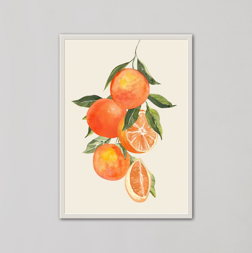 Oranges on Branch Leaves Wall Art - Style My Wall