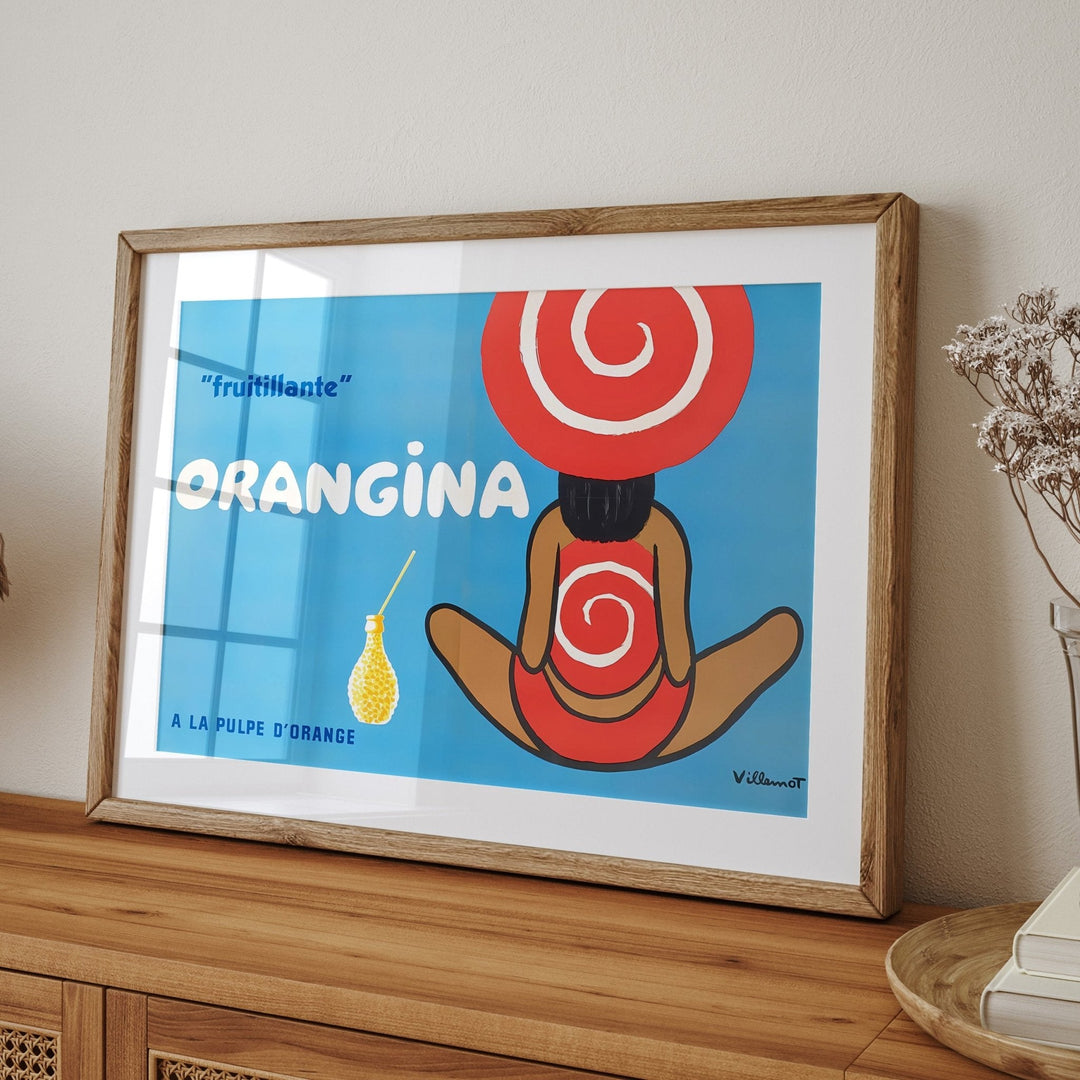 Orangina "Fruitillante" Vintage Wall Art by Bernard Villemot - Style My Wall