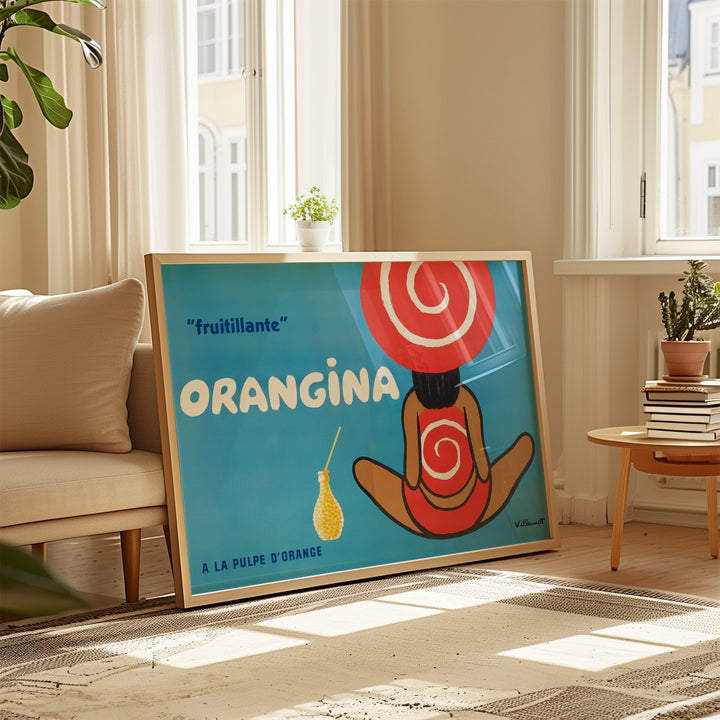 Orangina "Fruitillante" Vintage Wall Art by Bernard Villemot - Style My Wall