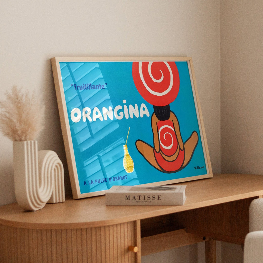 Orangina "Fruitillante" Vintage Wall Art by Bernard Villemot - Style My Wall