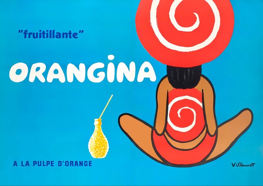Orangina "Fruitillante" Vintage Wall Art by Bernard Villemot