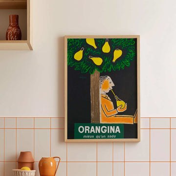 Orangina Miex Qu'un Soda Vintage Poster wall - art - picture - poster