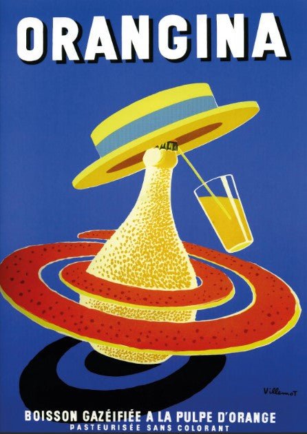 Orangina Vintage Ad Wall Art by Bernard Villemot