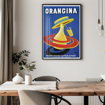 Orangina Vintage Ad Wall Art by Bernard Villemot - Style My Wall