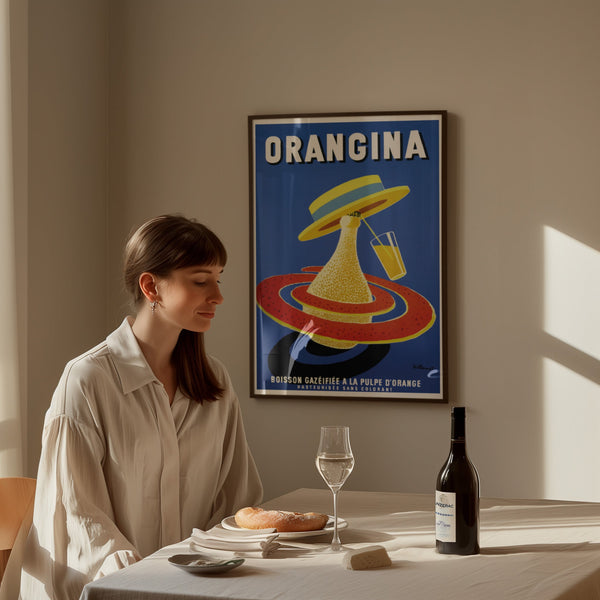 Orangina Vintage Ad Wall Art by Bernard Villemot