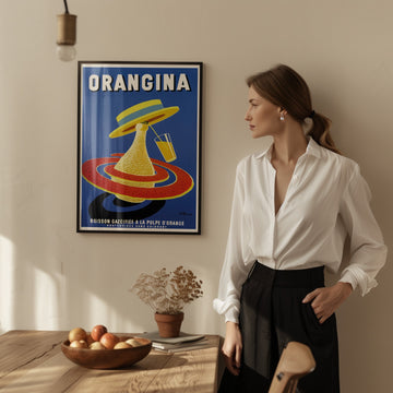Orangina Vintage Ad Wall Art by Bernard Villemot - Style My Wall