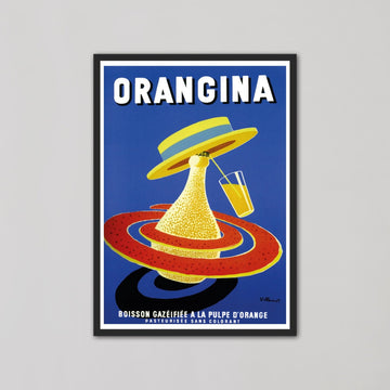 Orangina Vintage Ad Wall Art by Bernard Villemot - Style My Wall