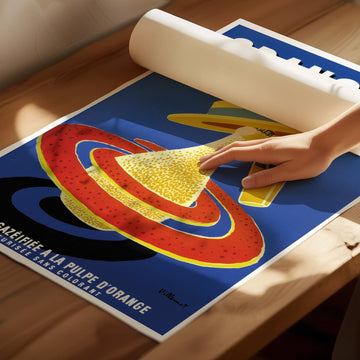 Orangina Vintage Ad Wall Art by Bernard Villemot - Style My Wall