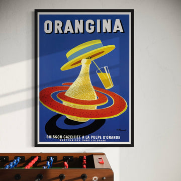 Orangina Vintage Ad Wall Art by Bernard Villemot - Style My Wall