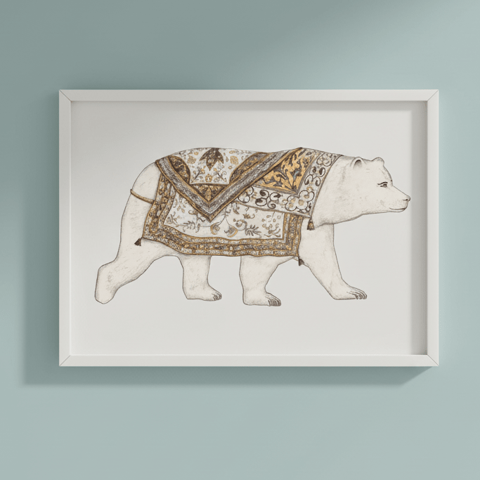 Ours Blanc by Florent Bodart wall - art - picture - poster