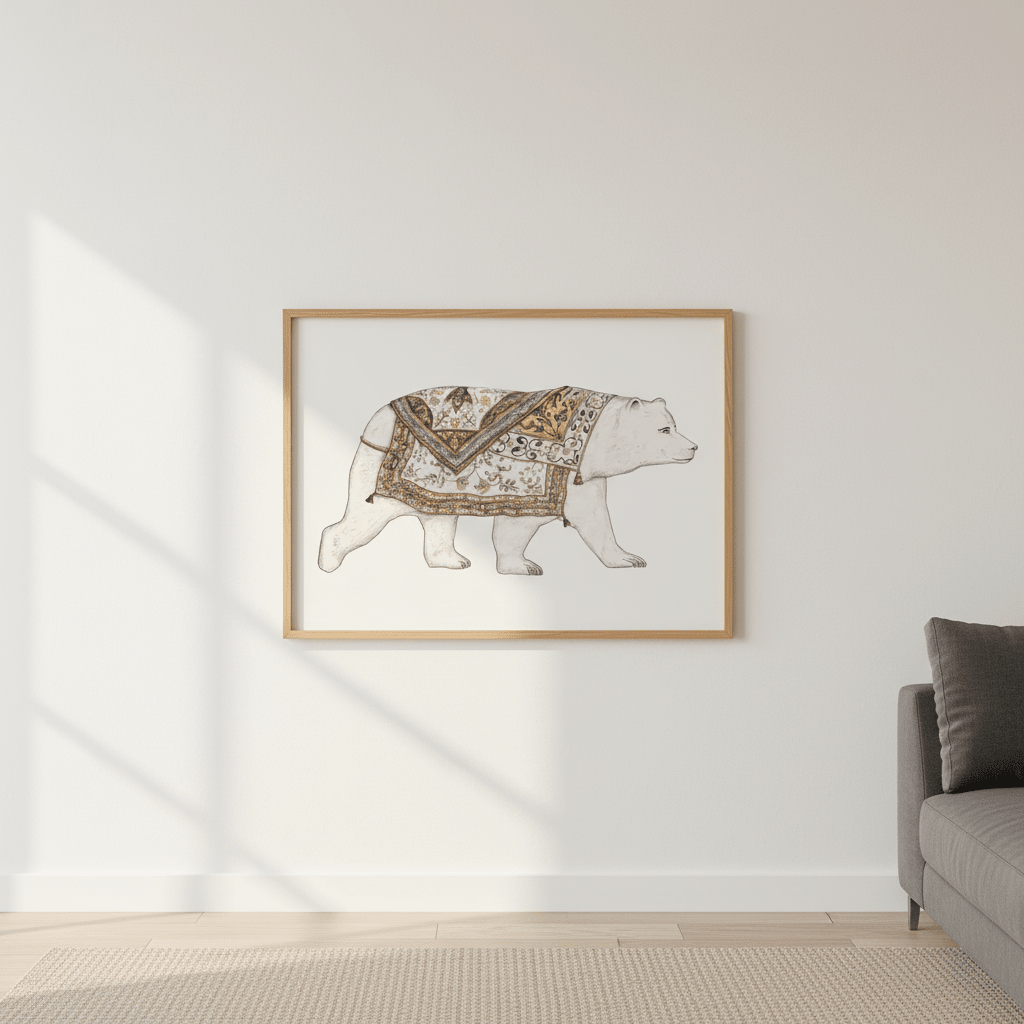 Ours Blanc by Florent Bodart wall - art - picture - poster