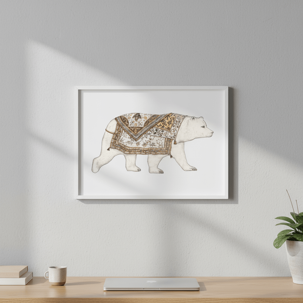 Ours Blanc by Florent Bodart wall - art - picture - poster