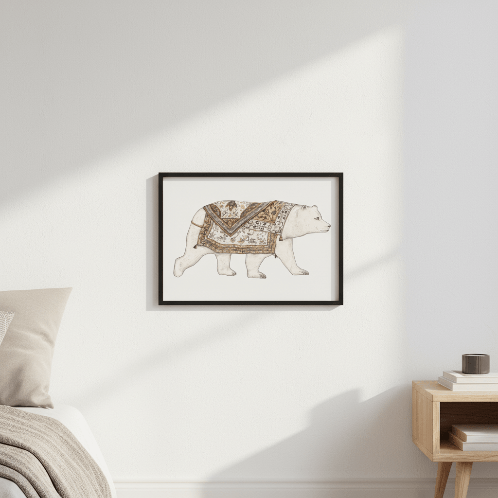 Ours Blanc by Florent Bodart wall - art - picture - poster