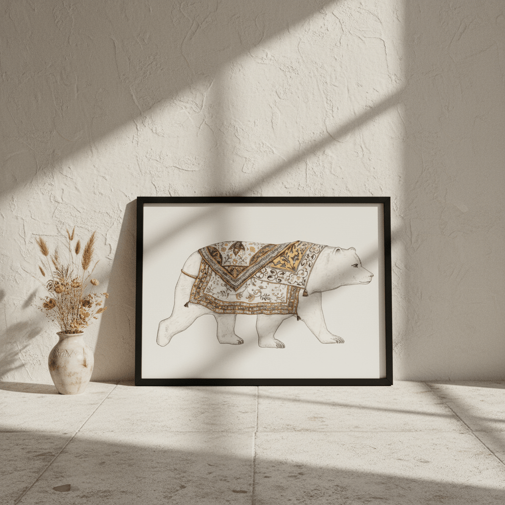 Ours Blanc by Florent Bodart wall - art - picture - poster