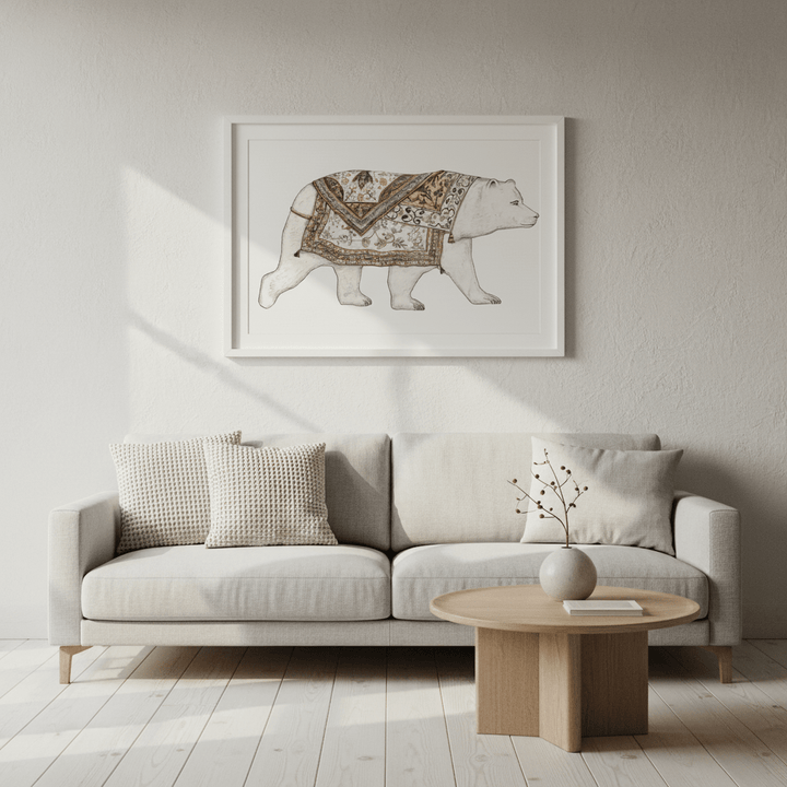 Ours Blanc by Florent Bodart wall - art - picture - poster