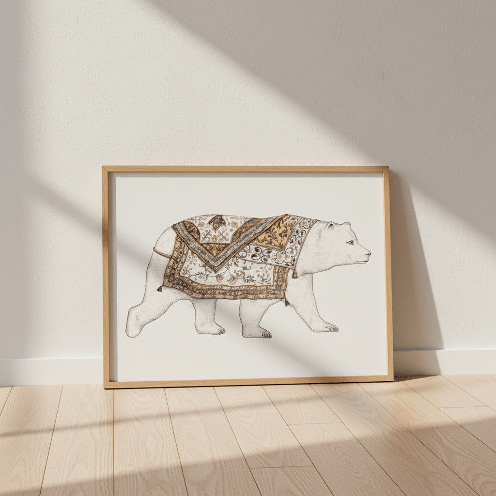 Ours Blanc by Florent Bodart wall - art - picture - poster