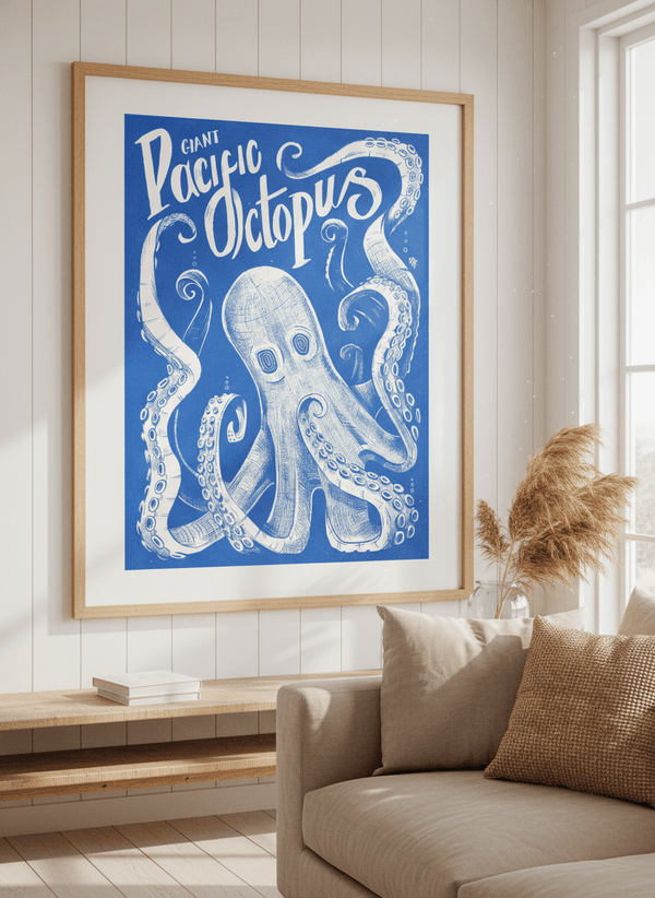 Pacific Octopus Blue By Mark Harrison