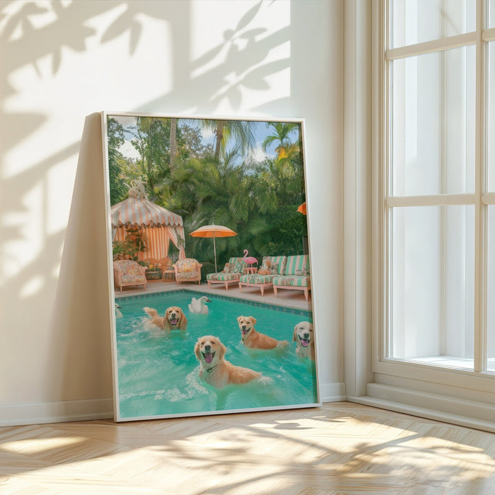 Palm Springs Paradise,gallery wall timber border