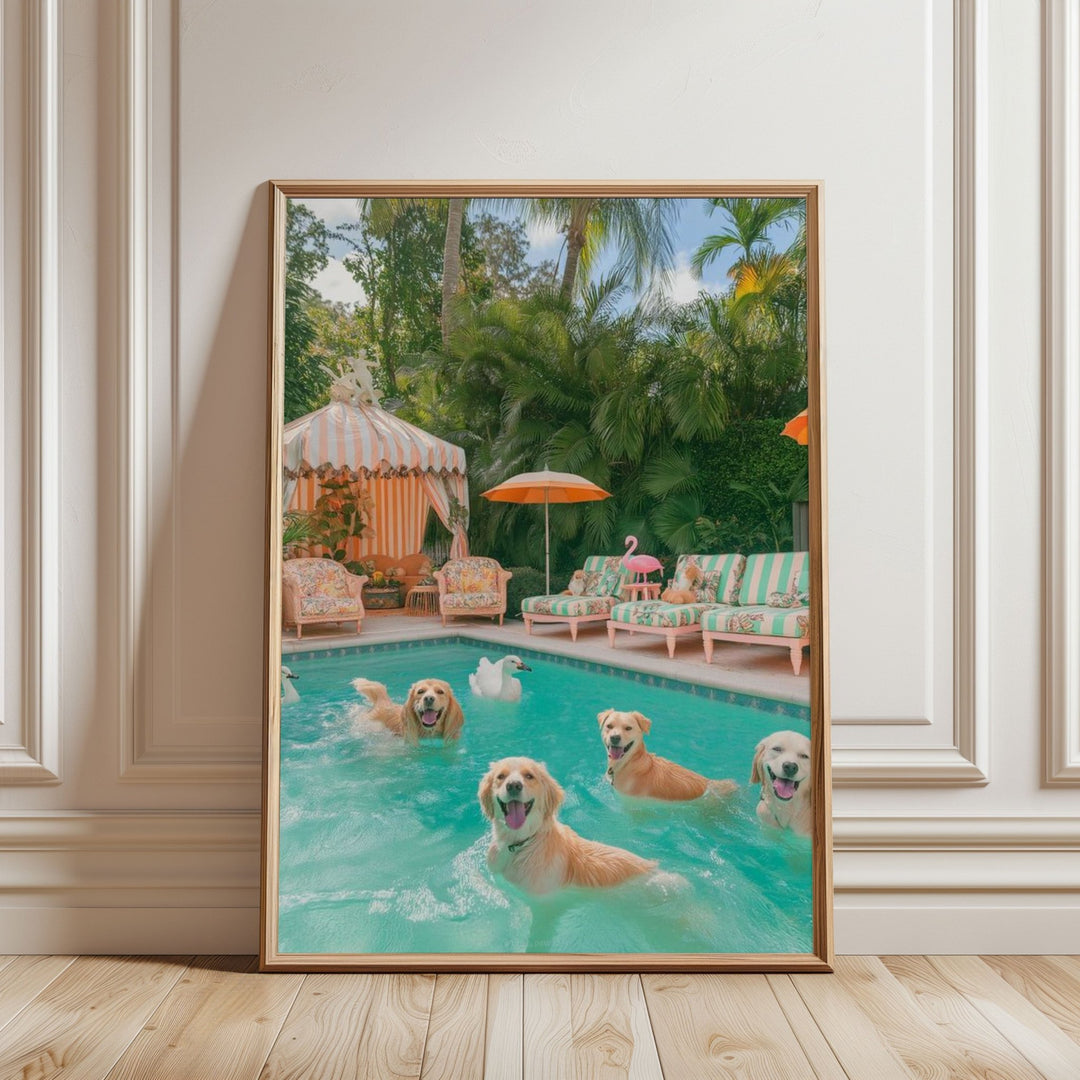 Palm Springs Paradise,gallery wall timber border