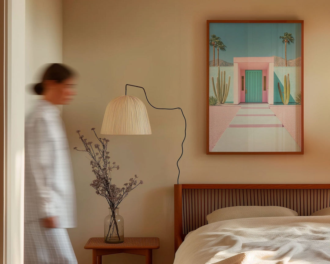 Palm Springs Pastel Colour Home Wall Art,gallery wall timber border