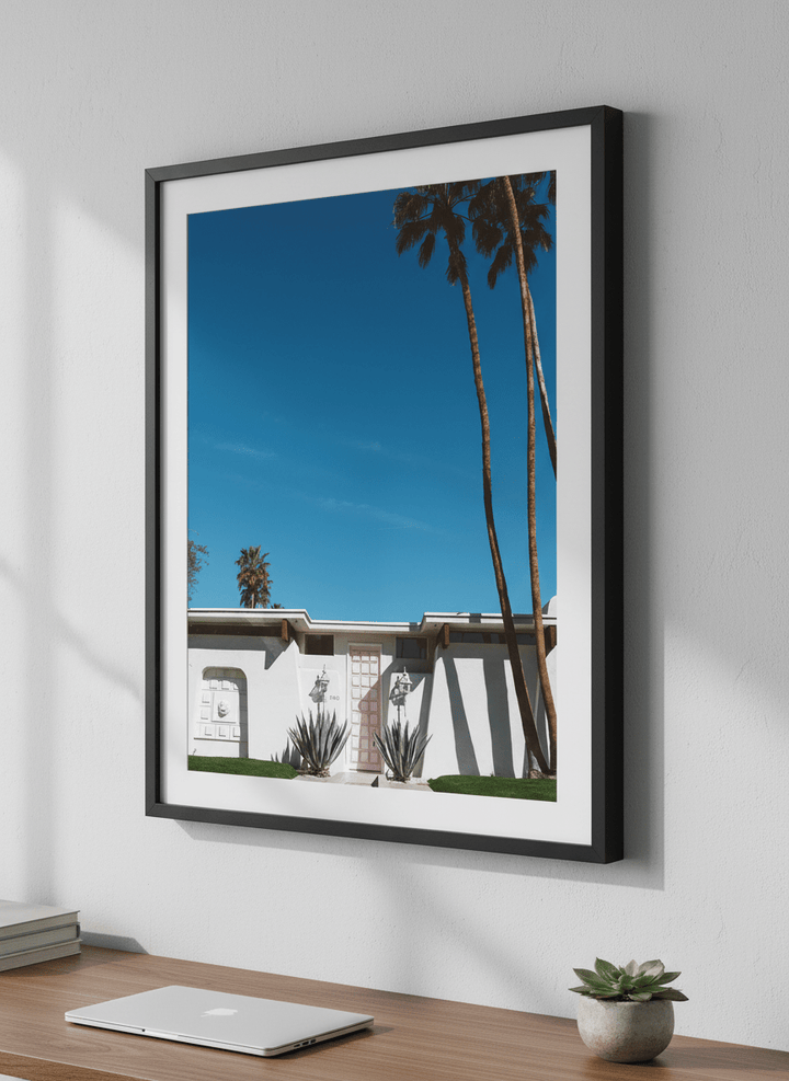 Contemporary wall art featured in a bright modern office workspace