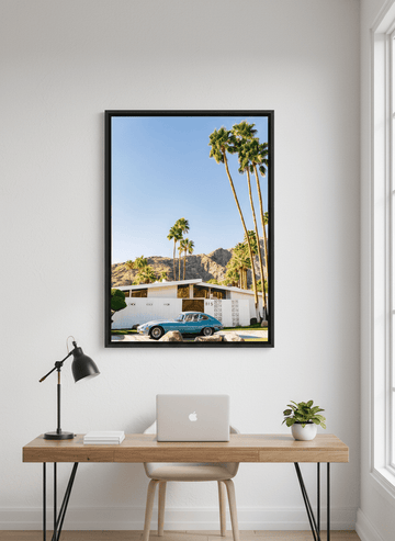Contemporary wall art featured in a bright modern office workspace