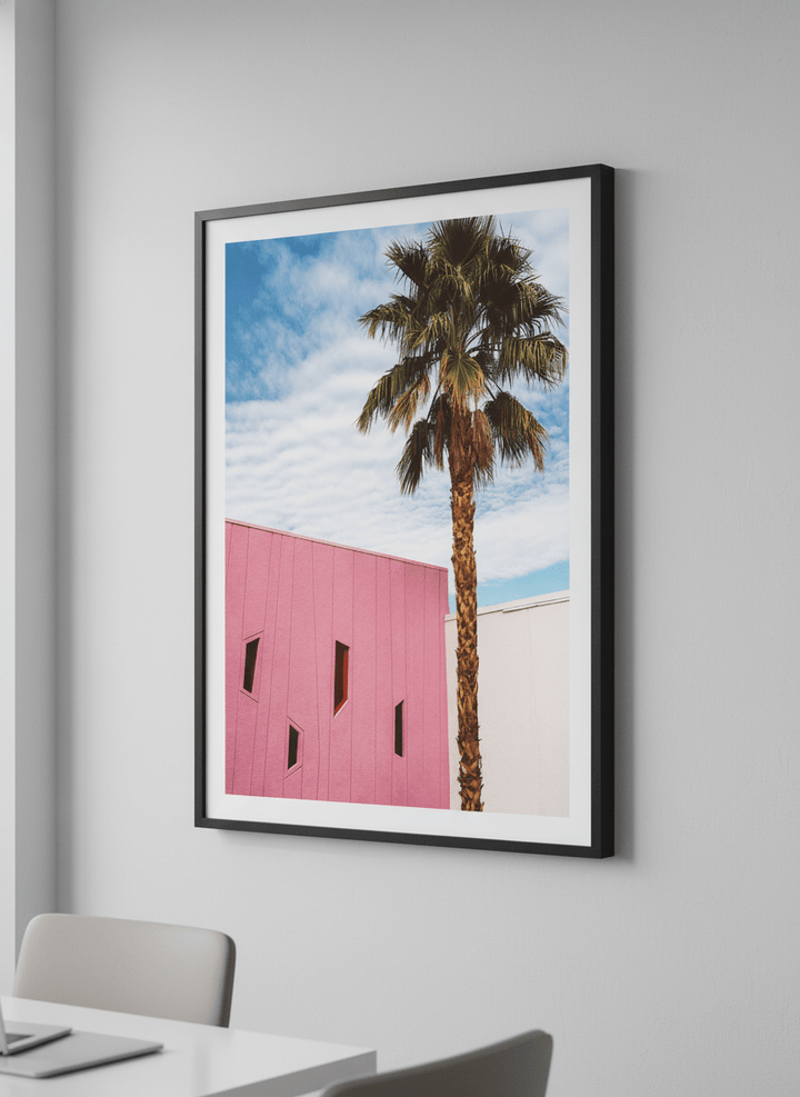 Contemporary wall art featured in a bright modern office workspace