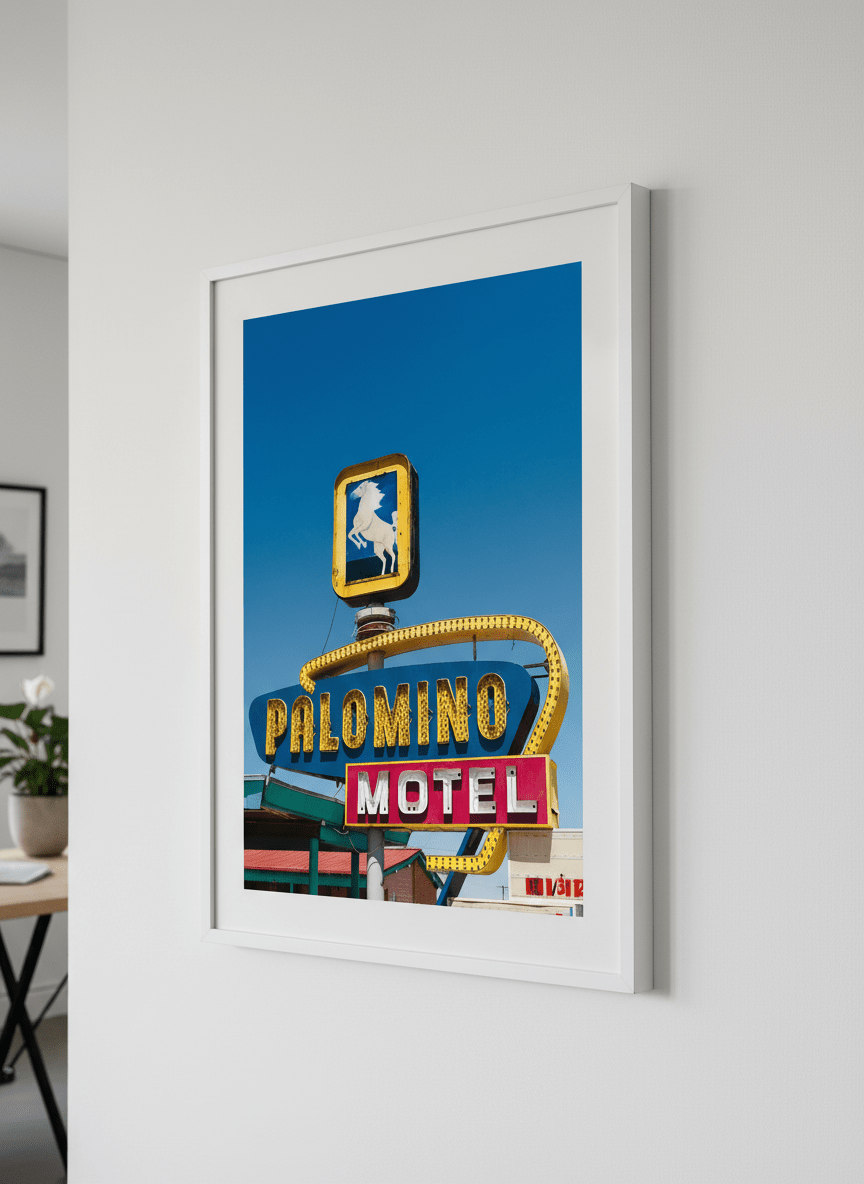 Contemporary wall art featured in a bright modern office workspace