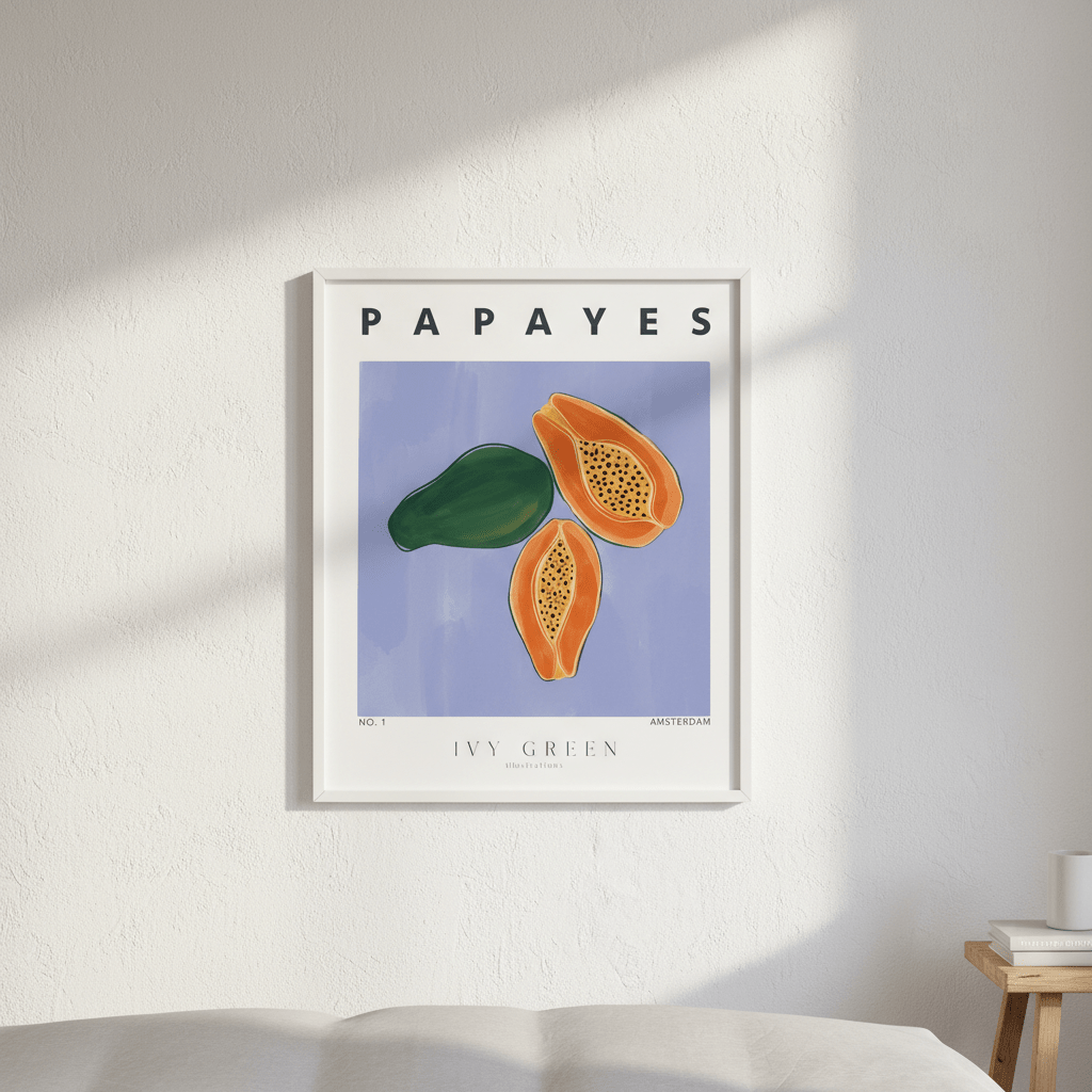 Papayes by Ivy Green Illustrations wall - art - picture - poster