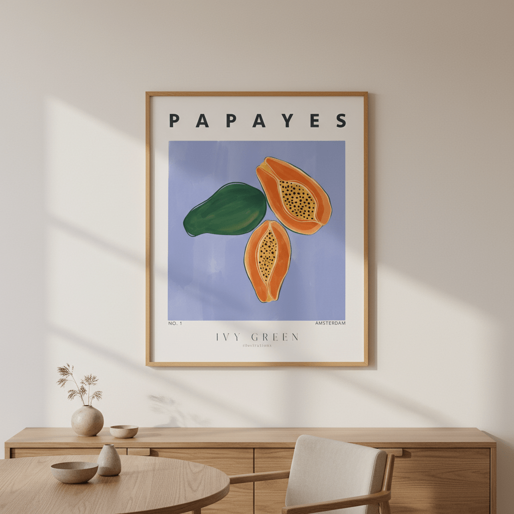 Papayes by Ivy Green Illustrations wall - art - picture - poster