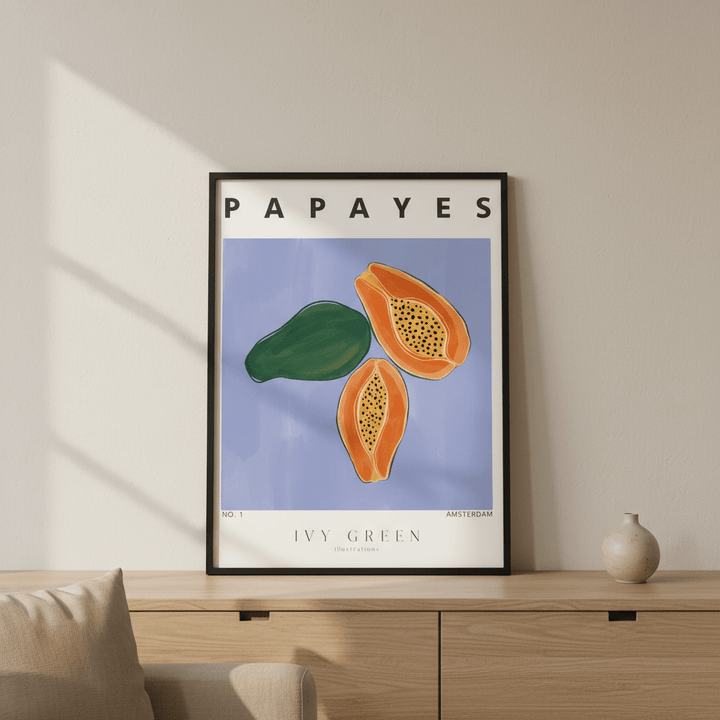 Papayes by Ivy Green Illustrations wall - art - picture - poster