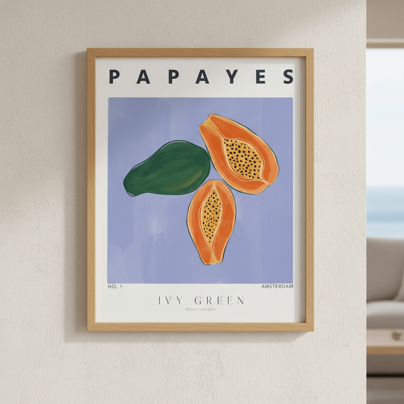 Papayes by Ivy Green Illustrations wall - art - picture - poster