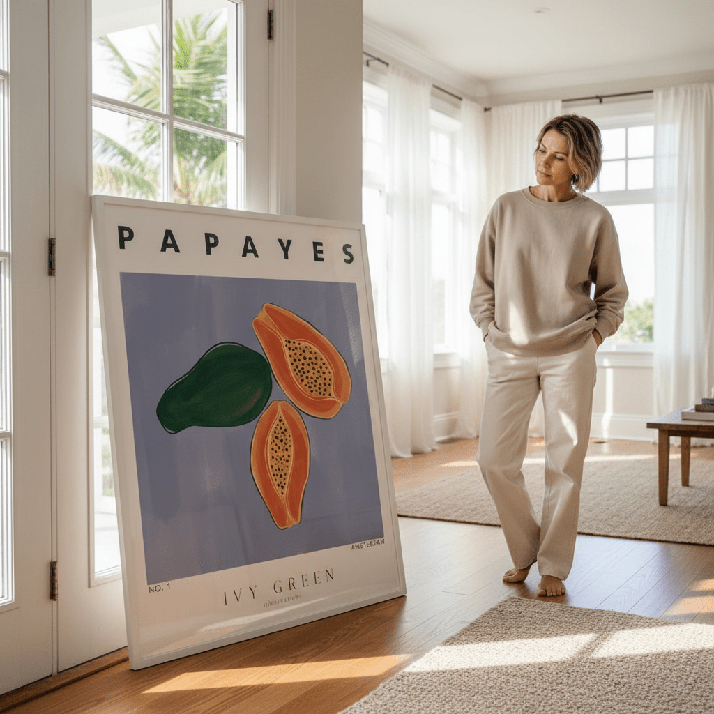 Papayes by Ivy Green Illustrations wall - art - picture - poster